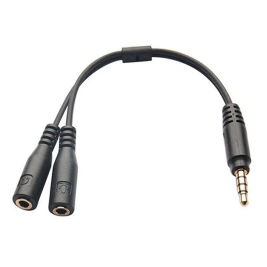 1Pc 3.5Mm Stereo Audio Male to 2 Female Adapters Converters Headset Mic Splitter Cable Adapter Mobile Phone Accessories